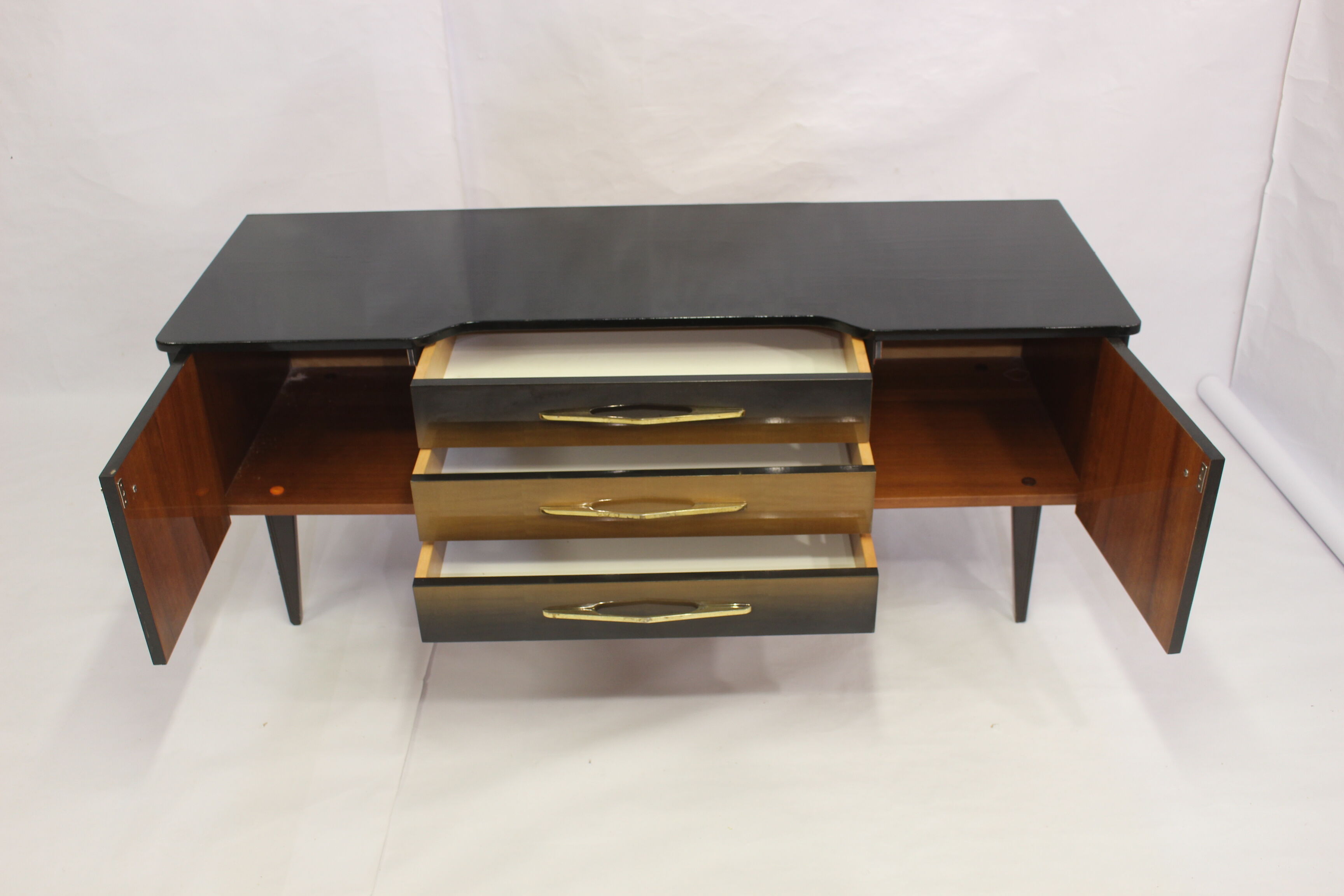 Sideboard wood varnished and dusted 50s