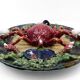 Pair of large wall plates Palissy Álvaro José Caldas da Rainha early 20th century