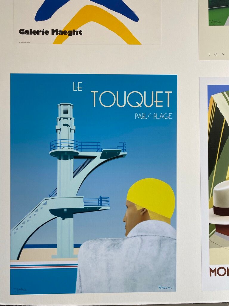 Original poster Razzia - Le touquet paris plage - signed by the artist - On linen