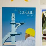 Original poster Razzia - Le touquet paris plage - signed by the artist - On linen