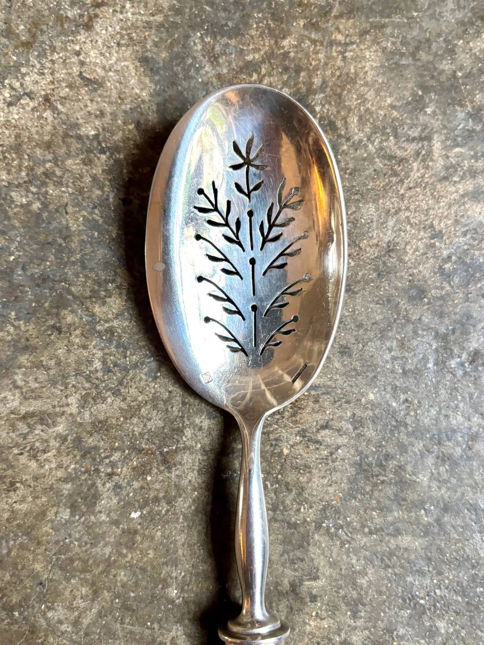 Christofle silver-plated monogrammed sugar shaker