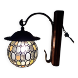 Retro wall light - Globe colored cloisonné glasses. - 1950-60