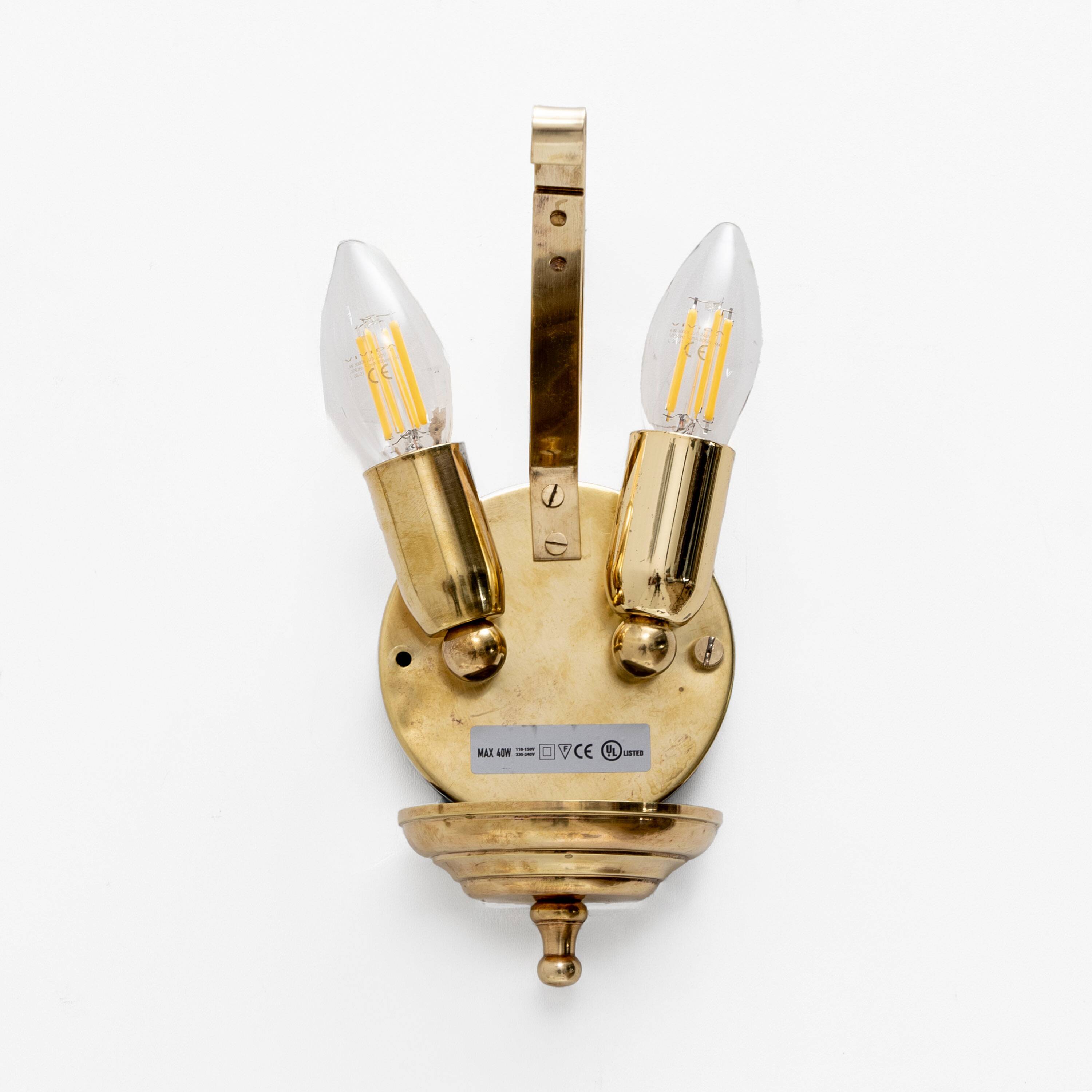 Pair of Murano Glass and Brass Sconces, In the Barovier&Toso Style, 1960s