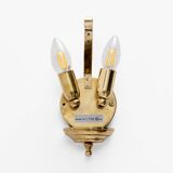 Pair of Murano Glass and Brass Sconces, In the Barovier&Toso Style, 1960s