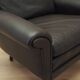 Fauteuil en cuir marron, design danois, années 1960, designer : Aage Christiansen.