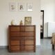 Pair of vintage Scandinavian design modules, bedside table, chest of drawers, sideboard, table.