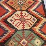 Kilim cotton and burlap carpet - 90cm x 160cm