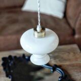 Vintage opaline portable lamp