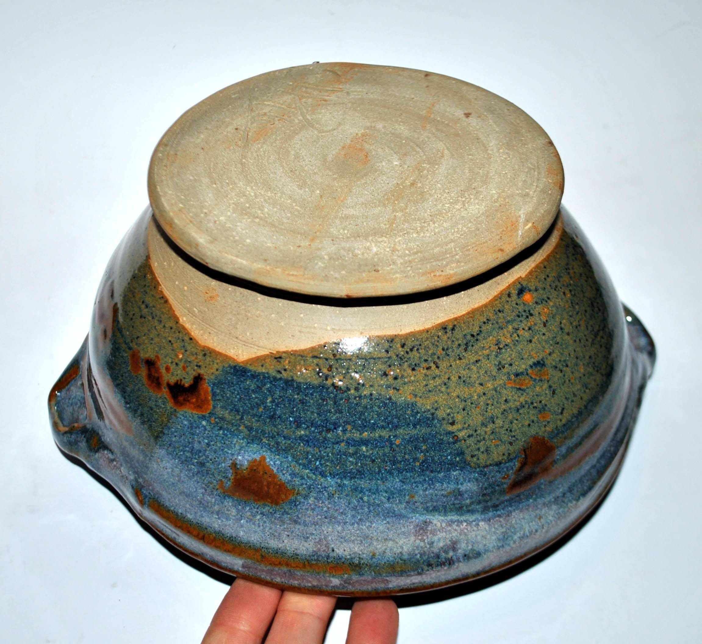 Ceramic salad bowl bowl signed