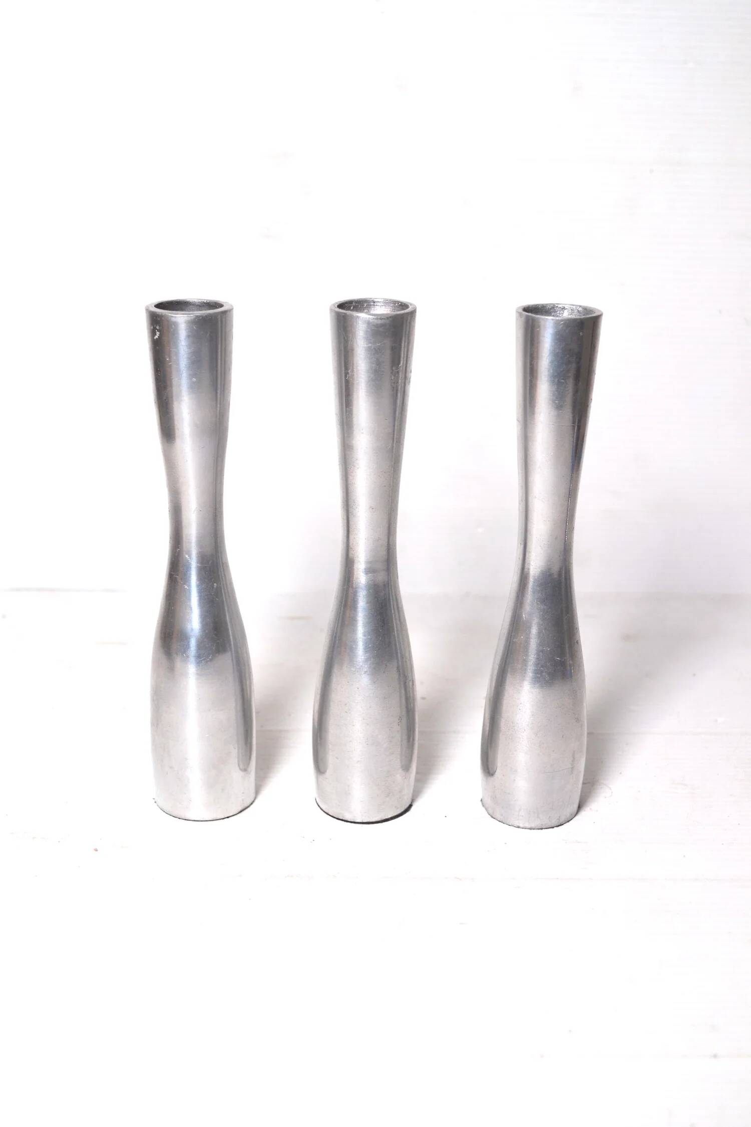Vintage aluminum candlesticks