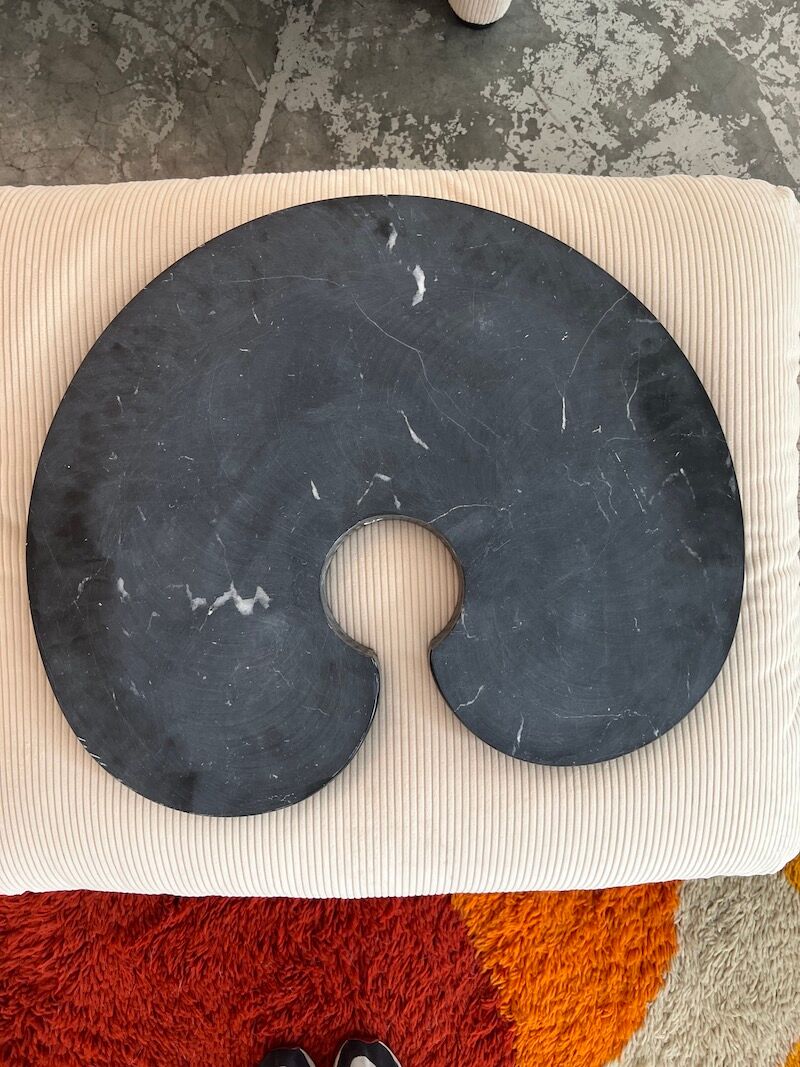 Side table series "Eros" in Marble by Angelo Mangiarotti for Skipper, contemporary edition