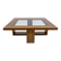 Mid-century Modern Maple Inlays and Walnut Coffee Table, Italy, 1970s