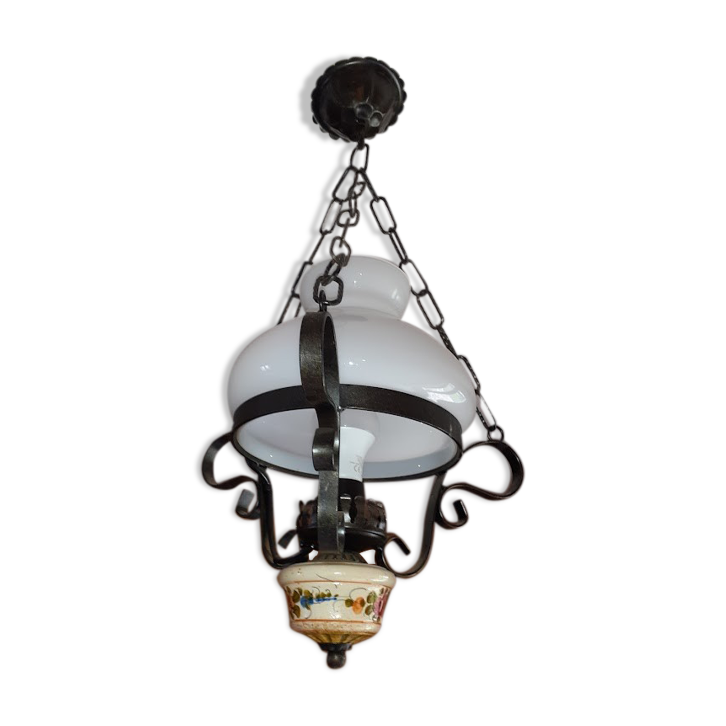 White opaline hanging