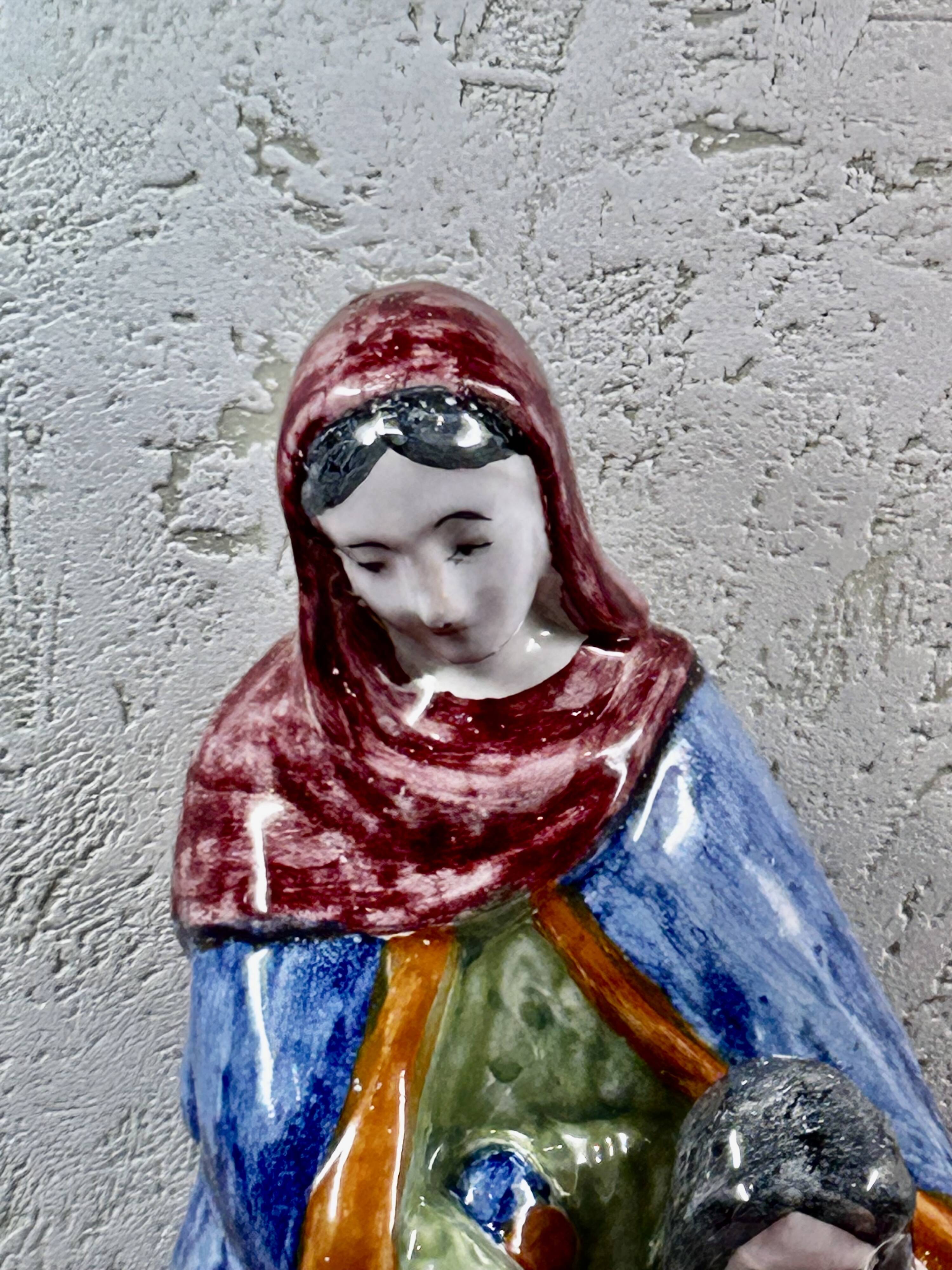 Large statue of Saint Anne Teaching the Virgin Mary to Read Malicorne 38cm