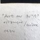 Pierre SZÉKELY, Art nu n°1, 1974. Original print signed in pencil