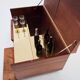 Bar chest in wood and brass marquetry signed Michel Lefèvre 1960
