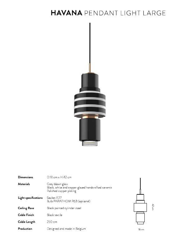 Casalto HAVANA Handcrafted Ceramic Lamp – Unique Designer Lighting