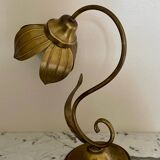 Lampe fleur en laiton