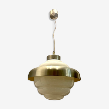 Mid-century opaline glass light pendant