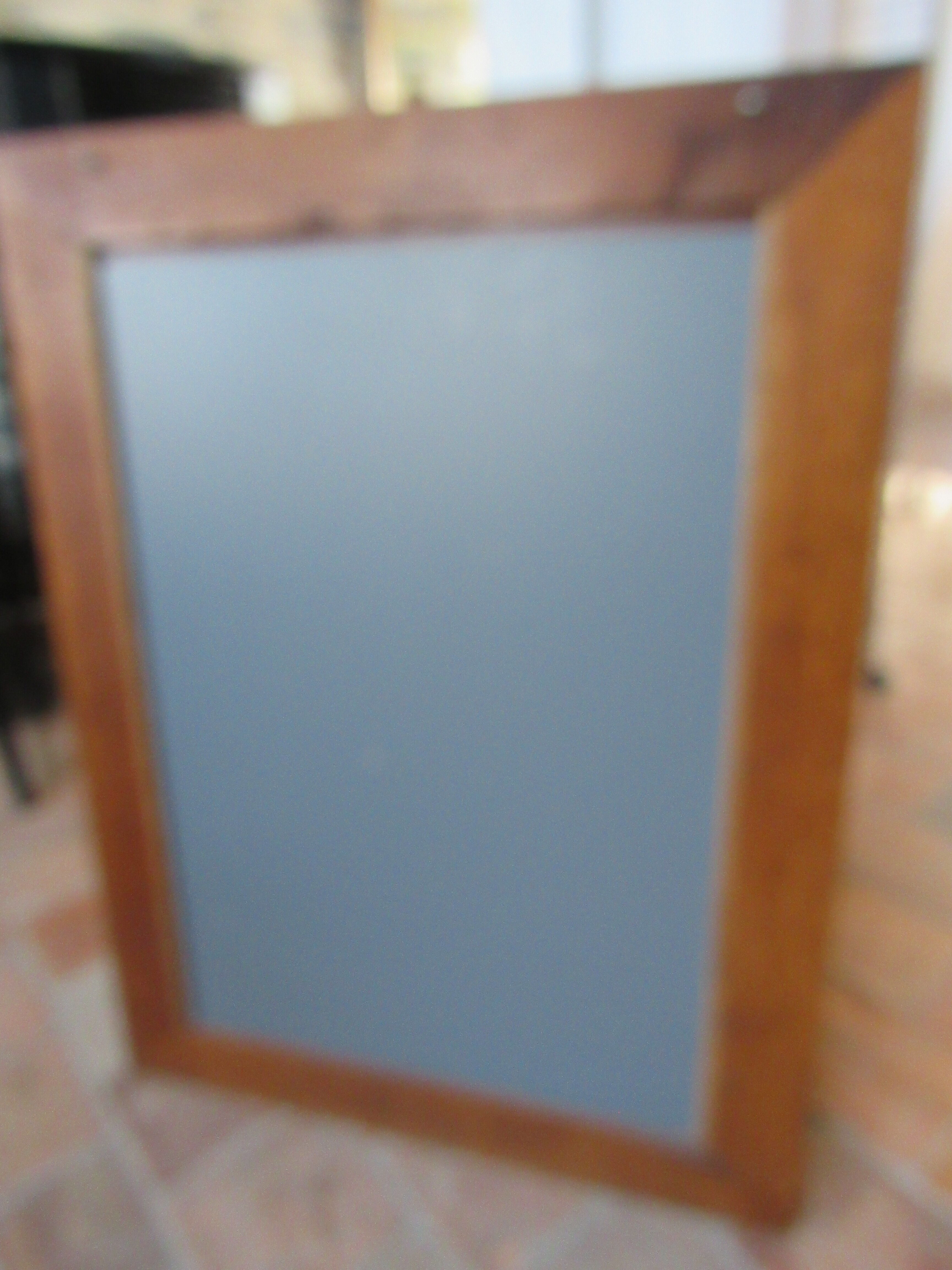 Solid oak mirror
