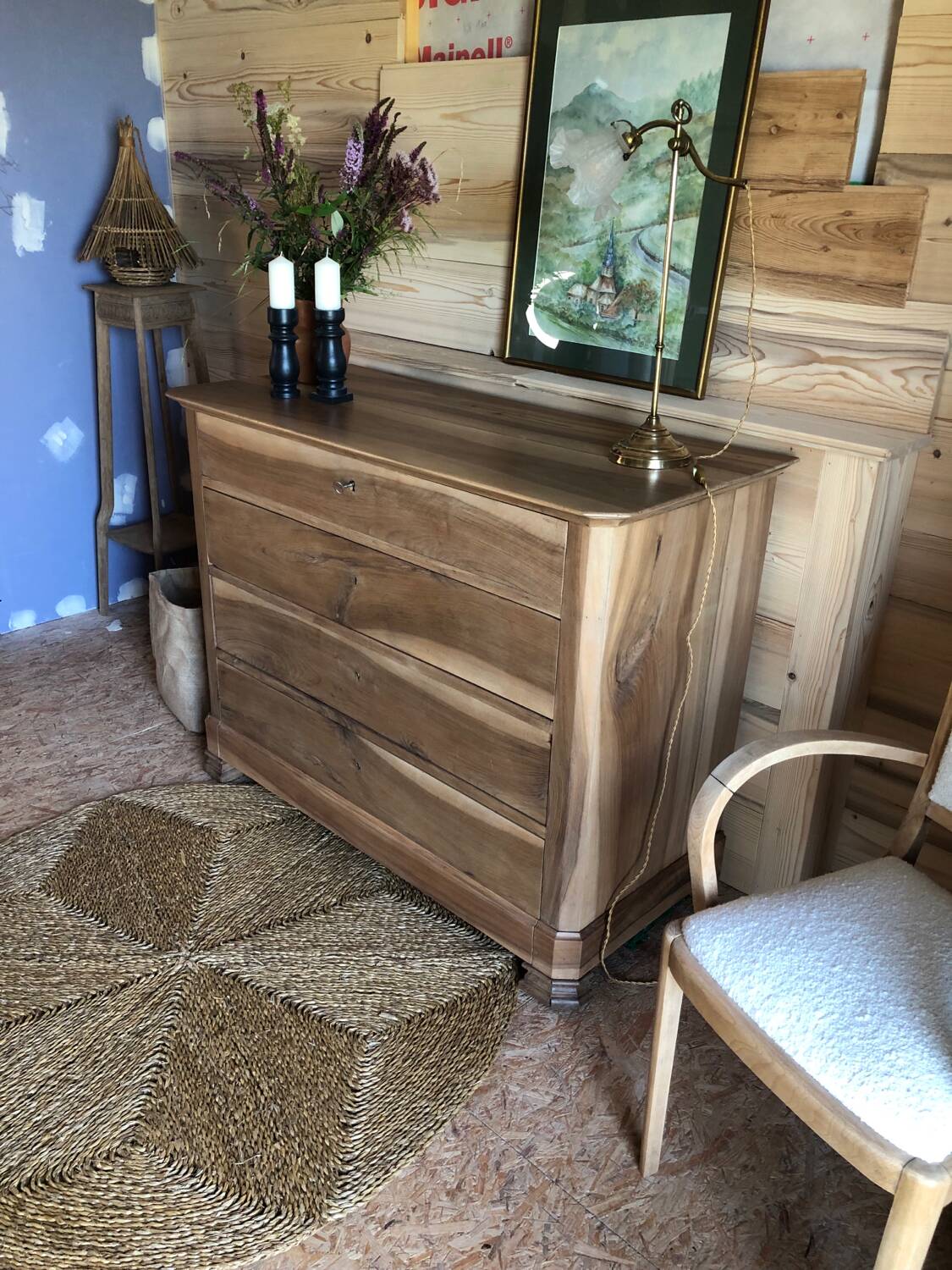 Antique walnut chest of drawers