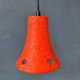 2 retro ceramic orange pendants
