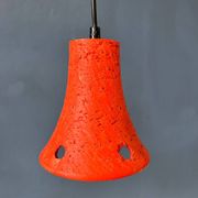 2 retro ceramic orange pendants