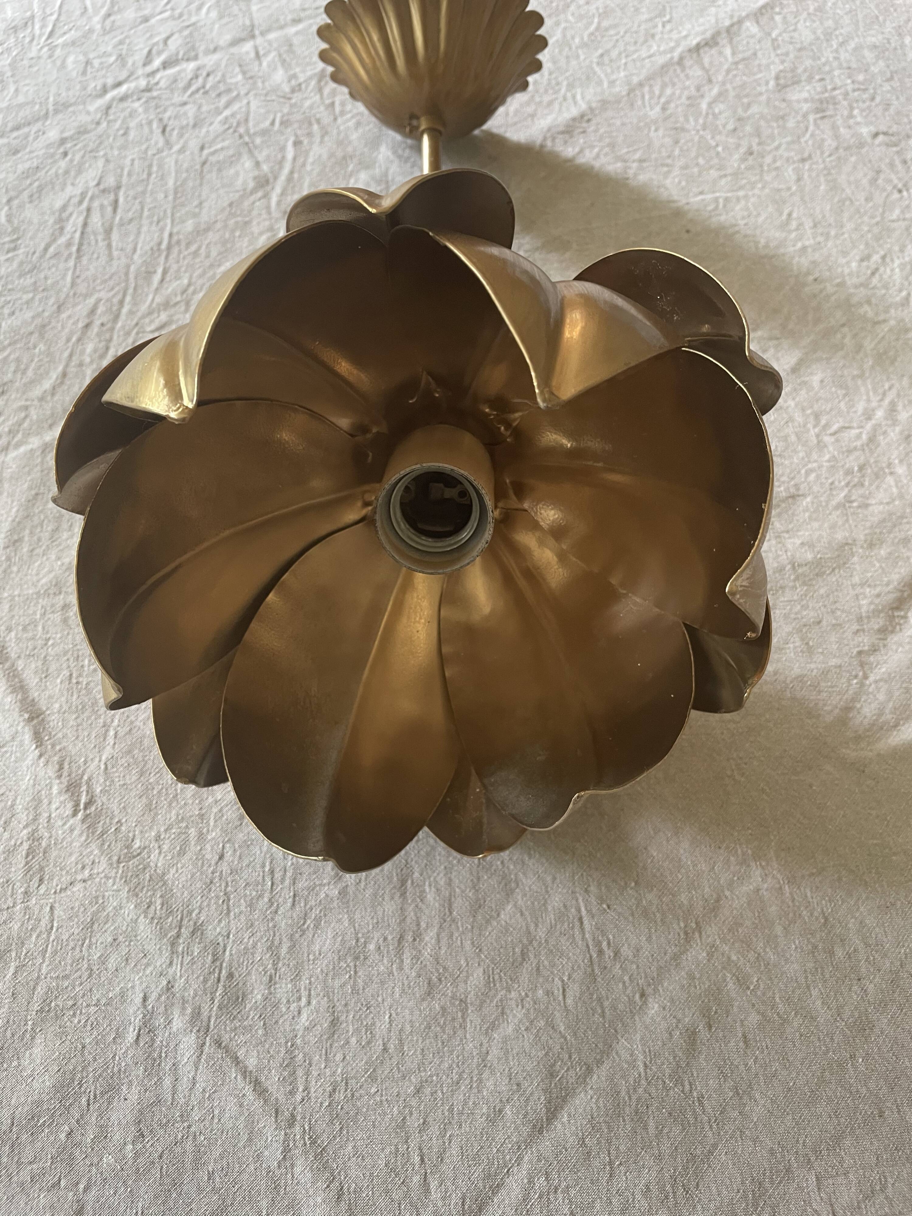 Metal flower chandelier