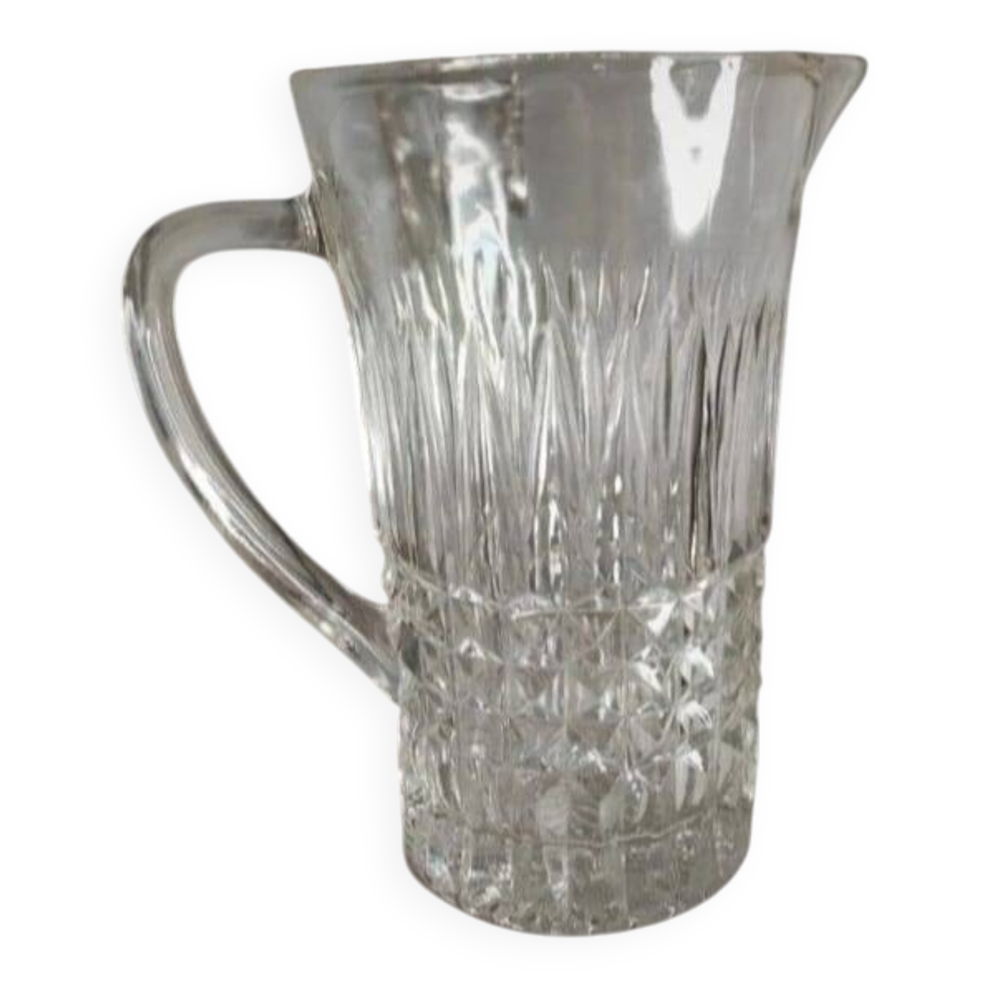 Molded glass pitcher