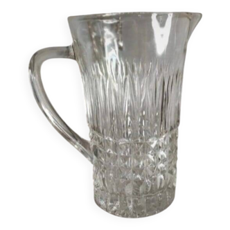 Molded glass pitcher
