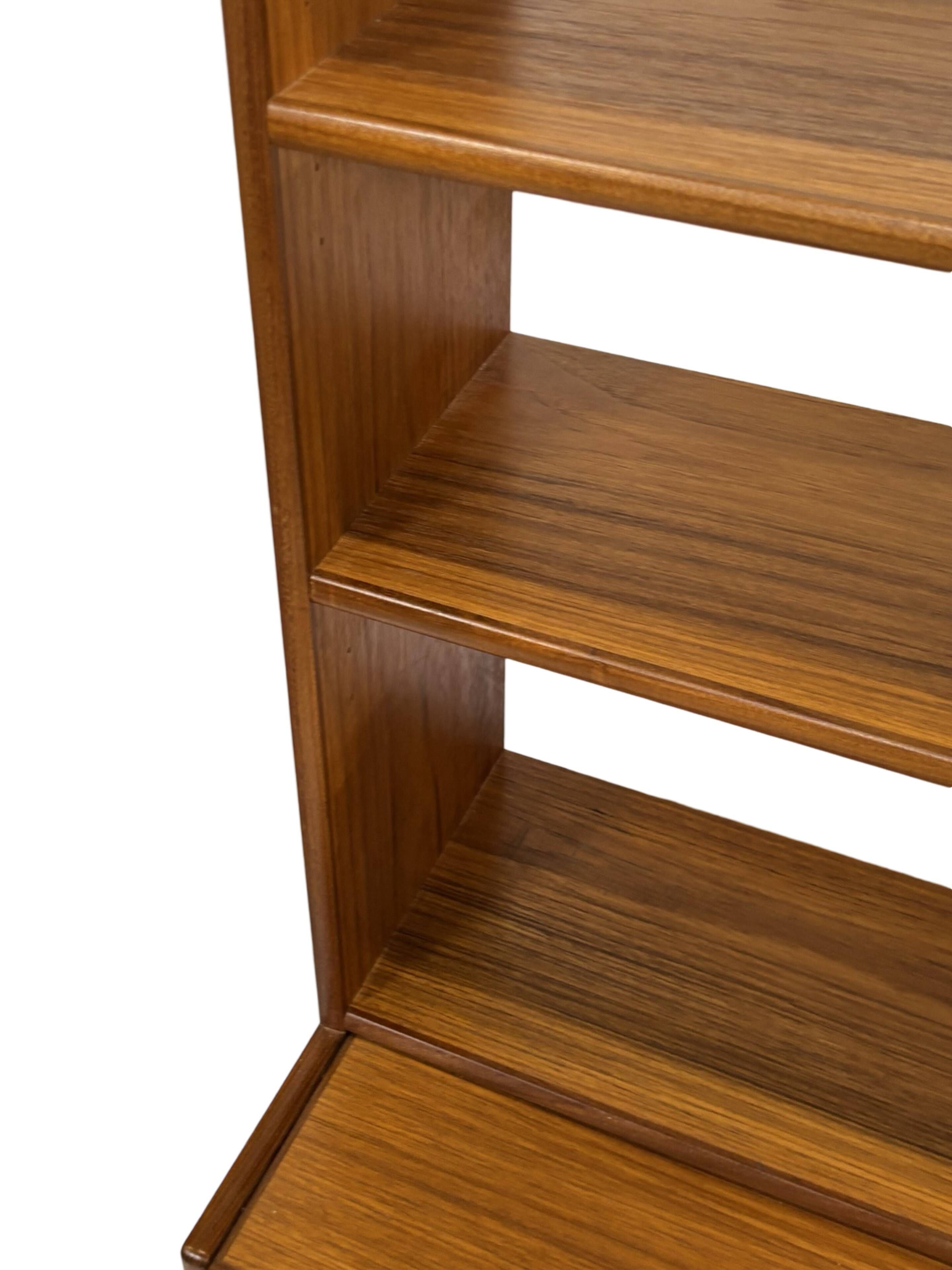 Vintage teak wall cabinet bookcase workplace Danish Design 60's