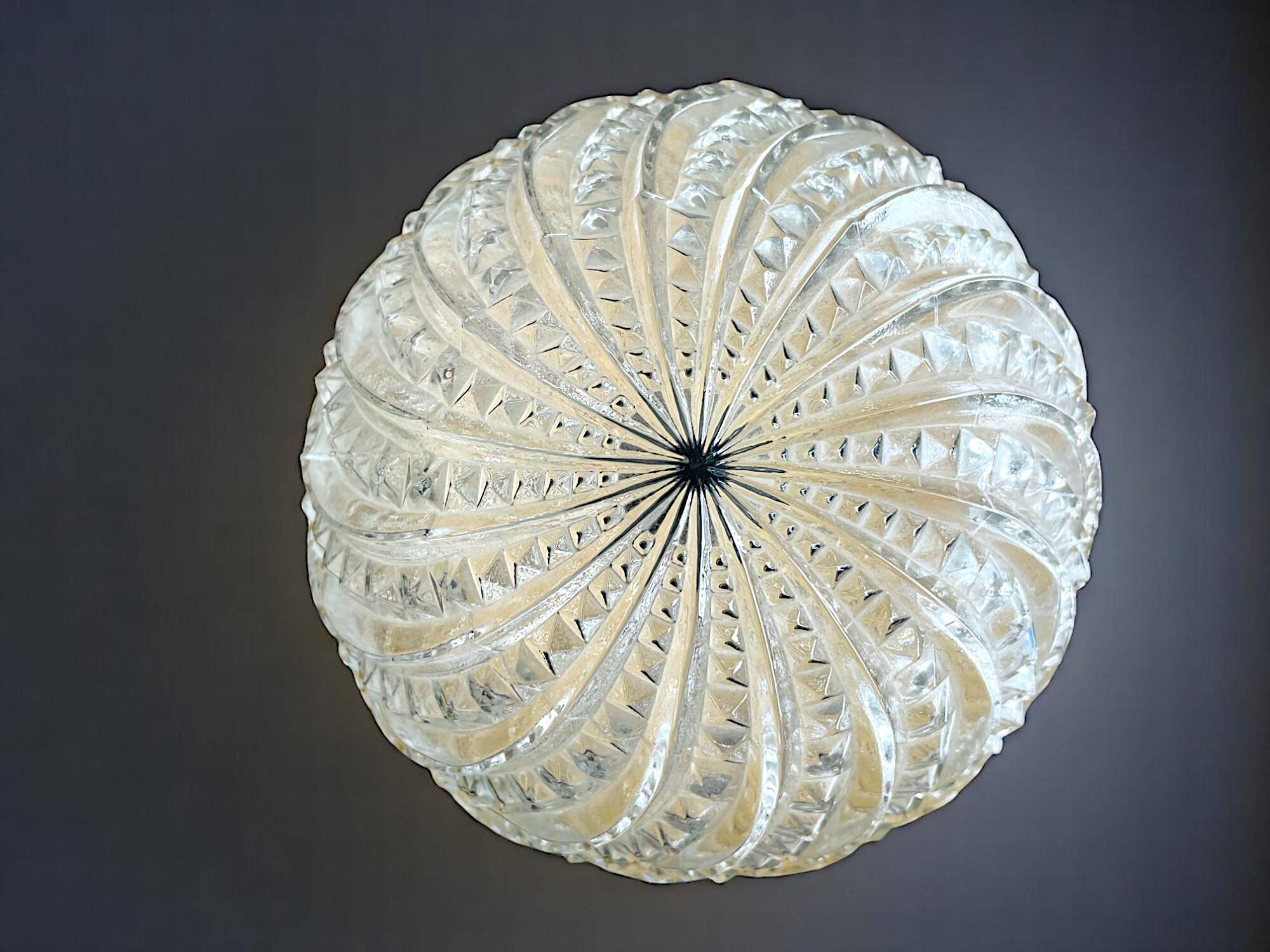 Mid Century clear glass si wall sconce lamp