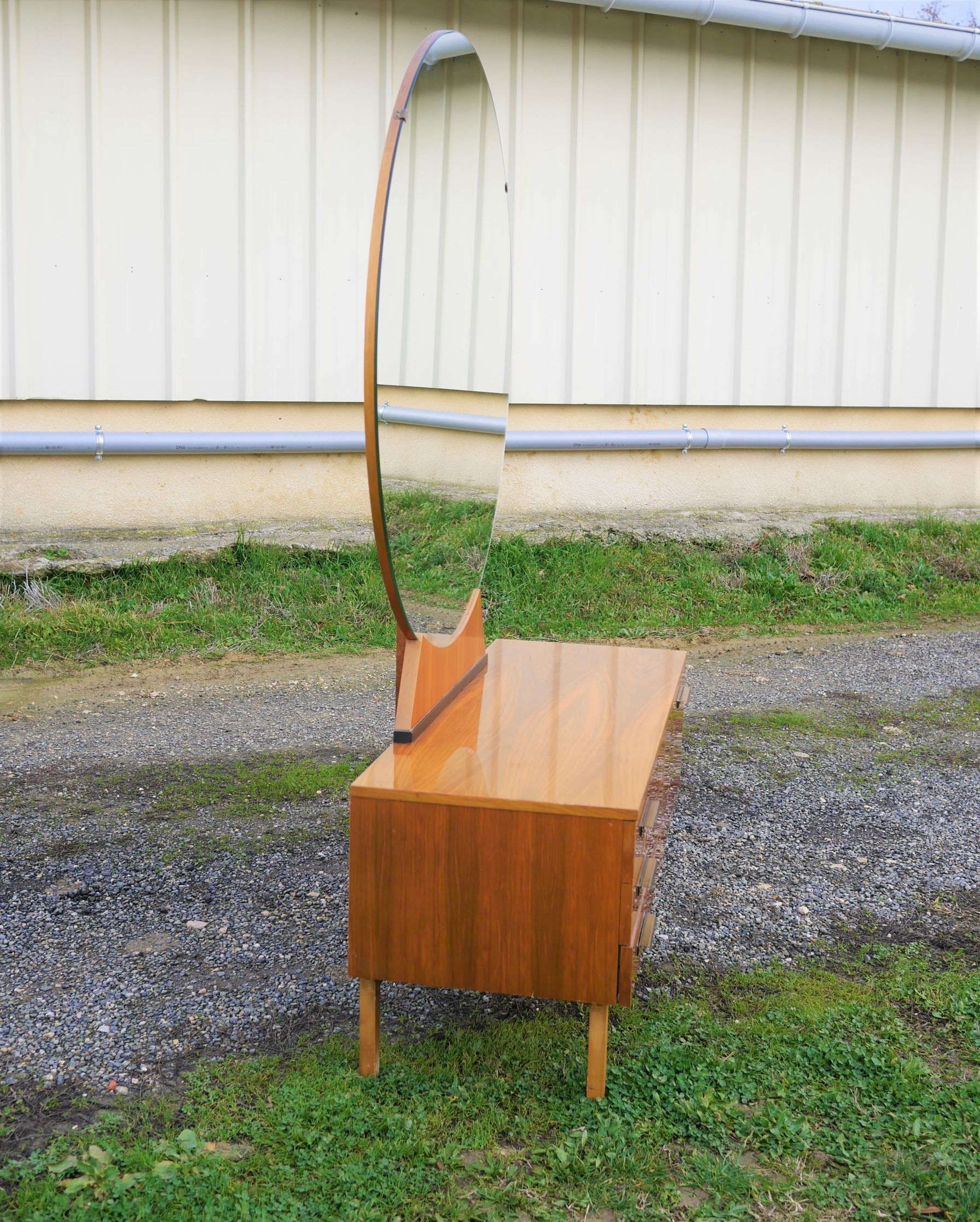 Coiffeuse vintage en bois