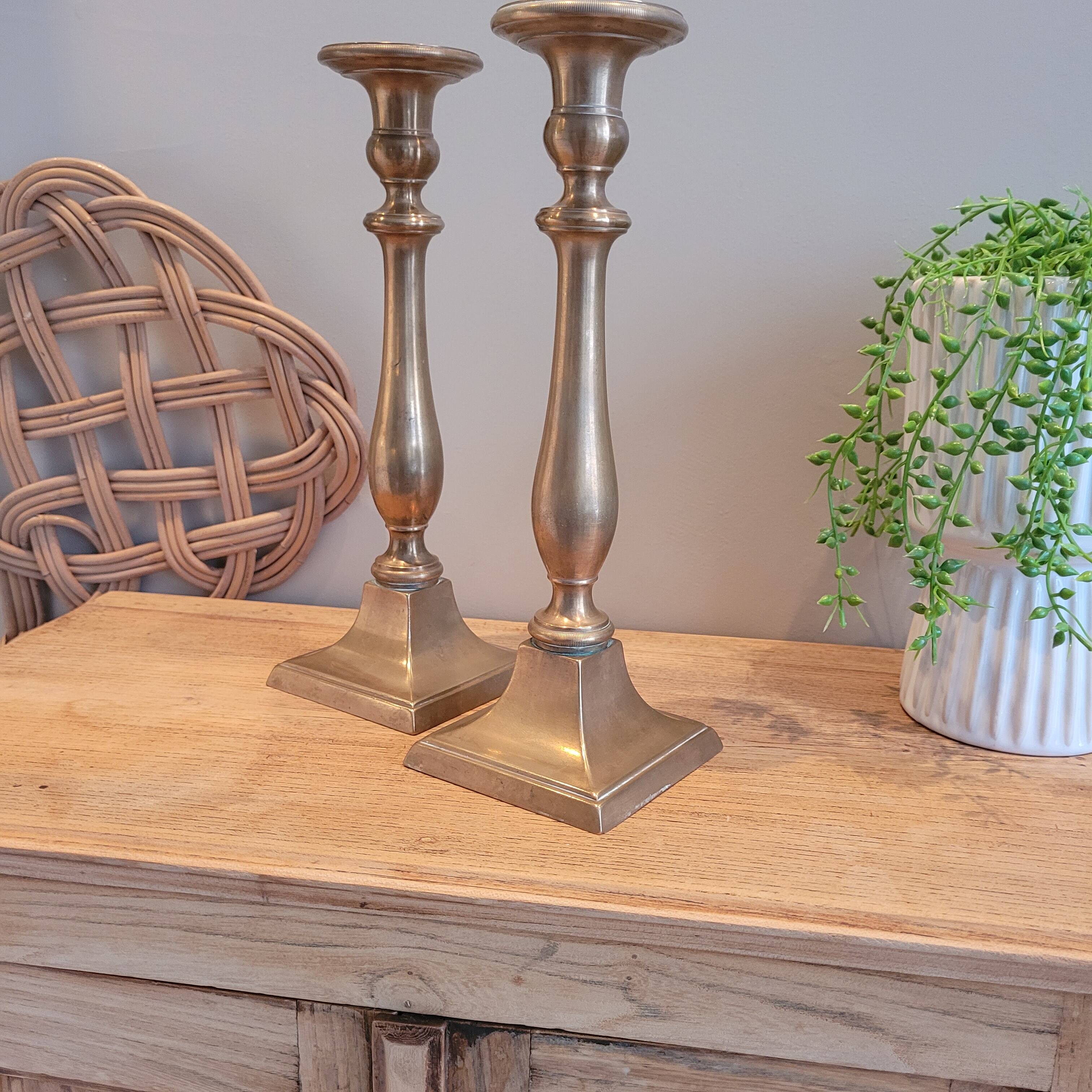 La Redoute x Selency pair of brass candle holders 28