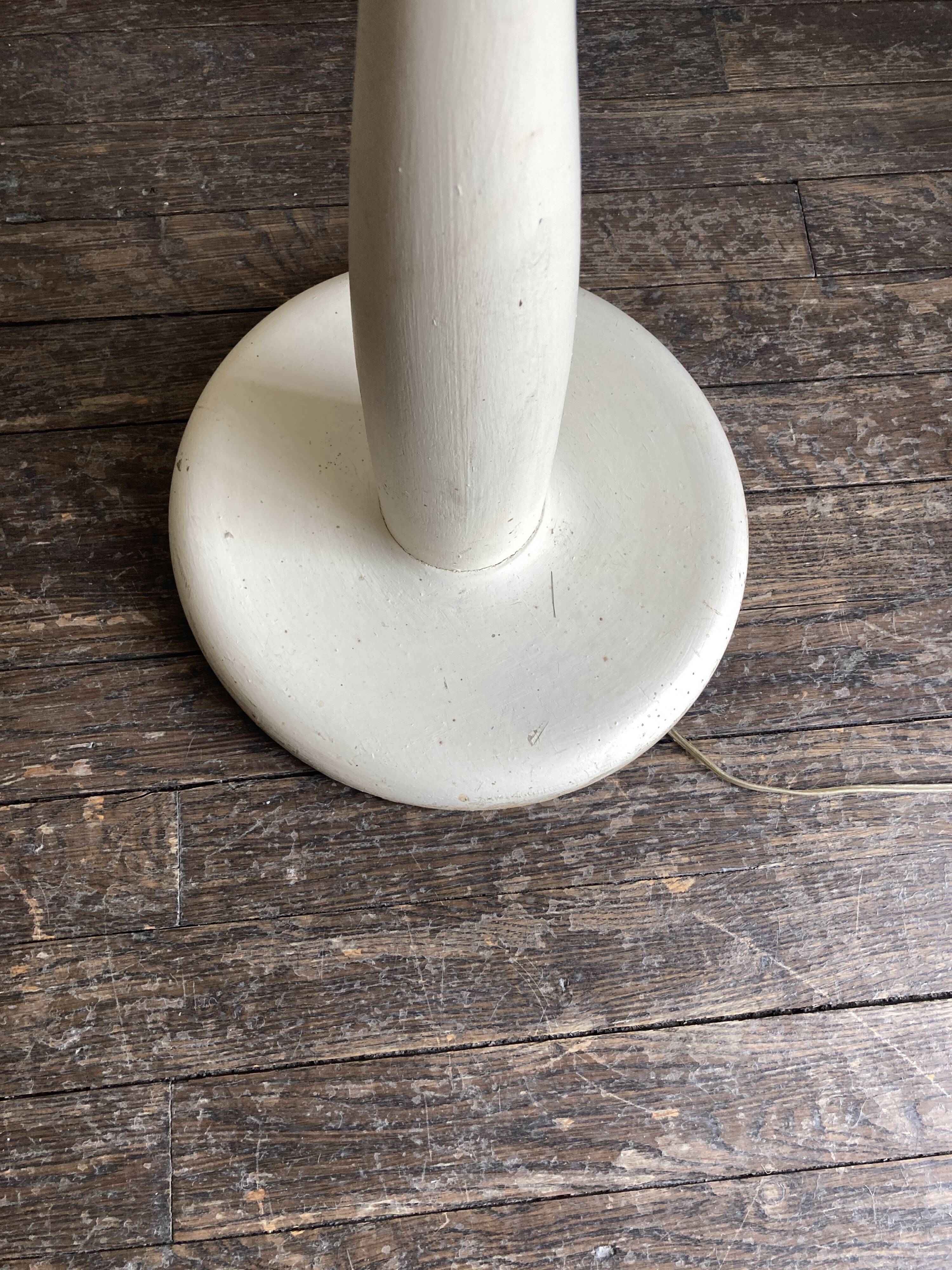 Modernist wooden floor lamp Brancusi Endless column 1940 1950