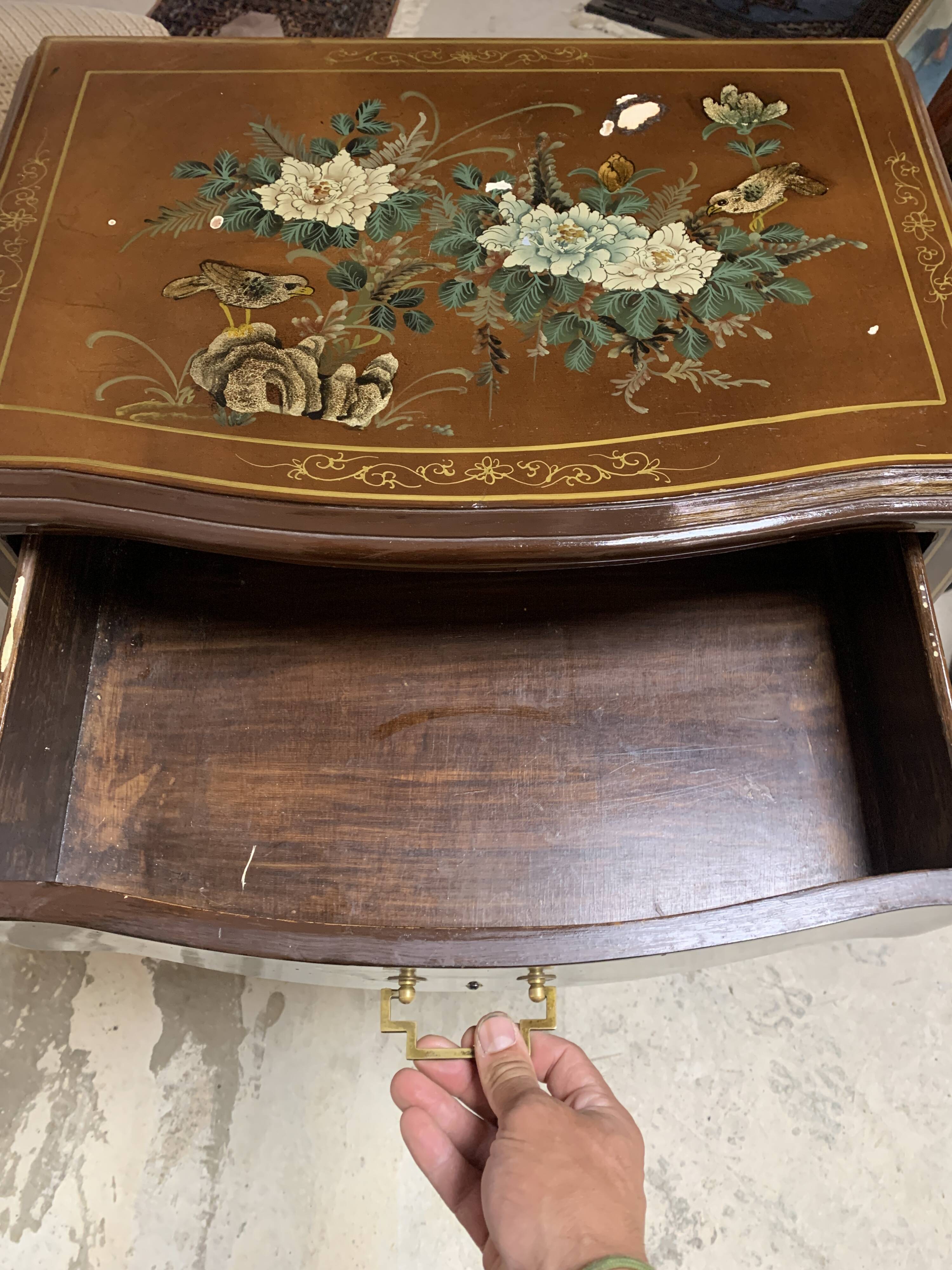 Chinese lacquered chest of drawers