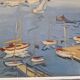 Frank Sloan (1900-1984) - Oil on hardboard - Sailboats near the bridge