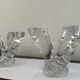 pair of crystal candlesticks signed Schneider 1970