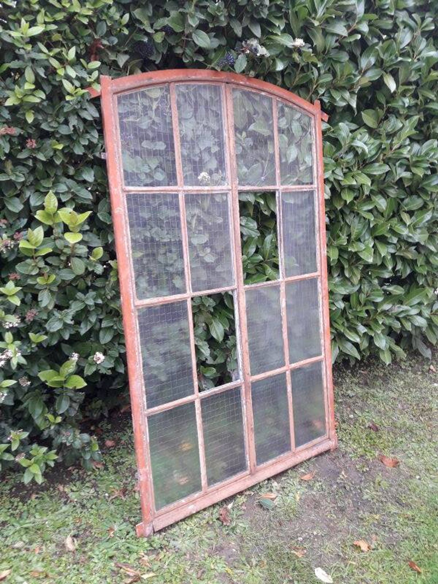 Window L107xH174 industrial curved metal glass roof frame reinforced glass