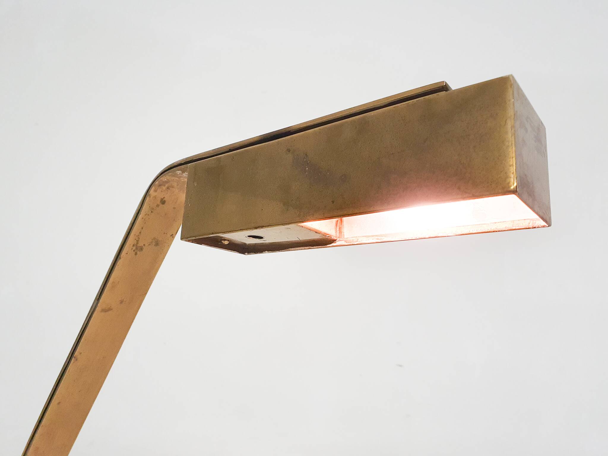 Heavy brass design floor lamp by Cassella, USA 1980's