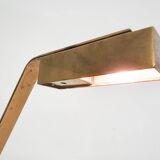 Lampadaire design en laiton lourd par Cassella, U.S.A. 1980's