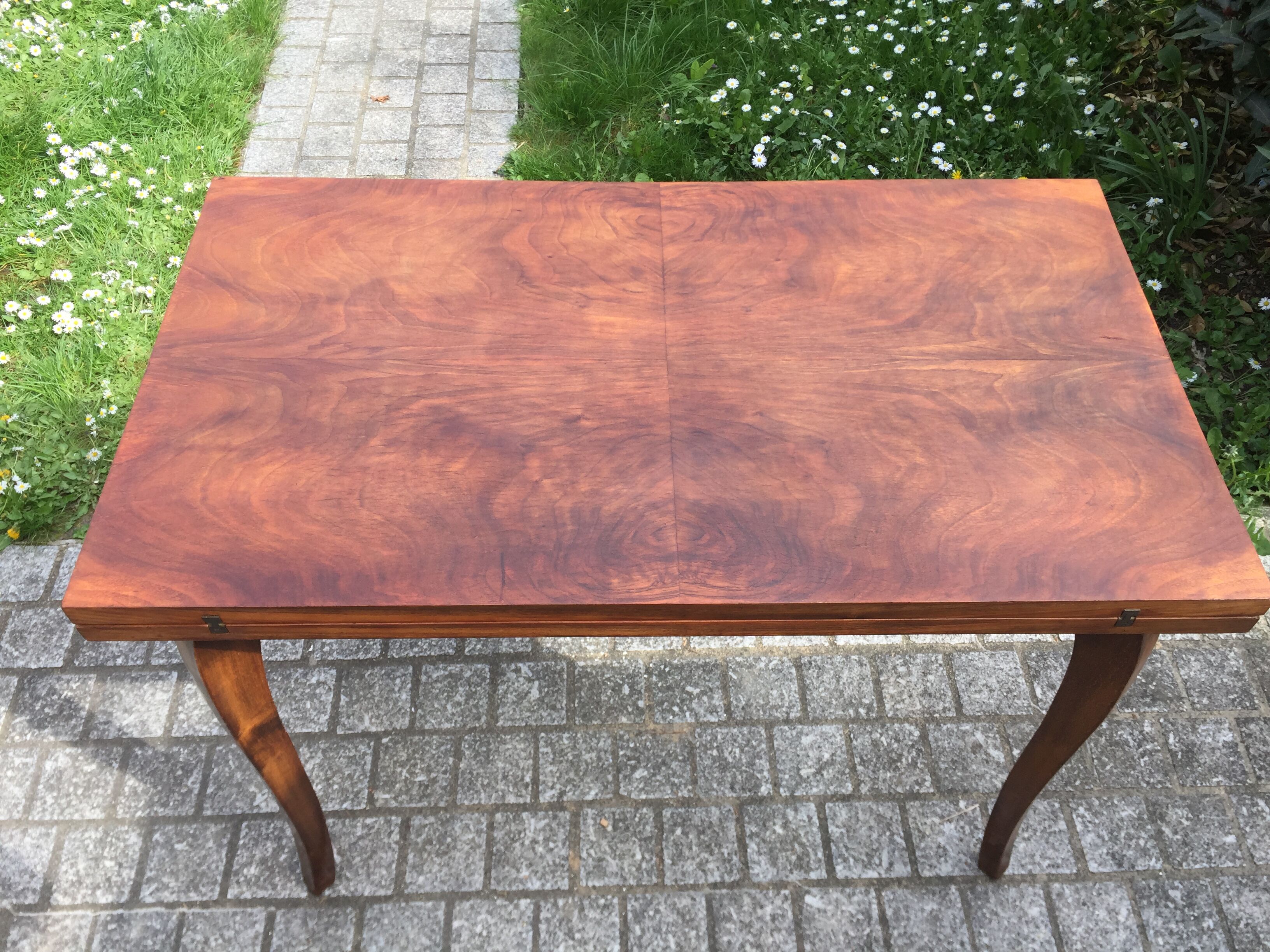Dining table folding old rosewood from 2 to 6 people