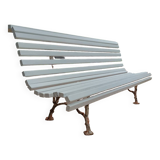 Banc de jardin avec pieds en fonte ancien