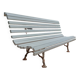 Banc de jardin avec pieds en fonte ancien