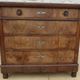 Antique chest of drawers with 4 drawers of Epoque Louis Philippe in solid walnut wood and walnut veneer - Totalme