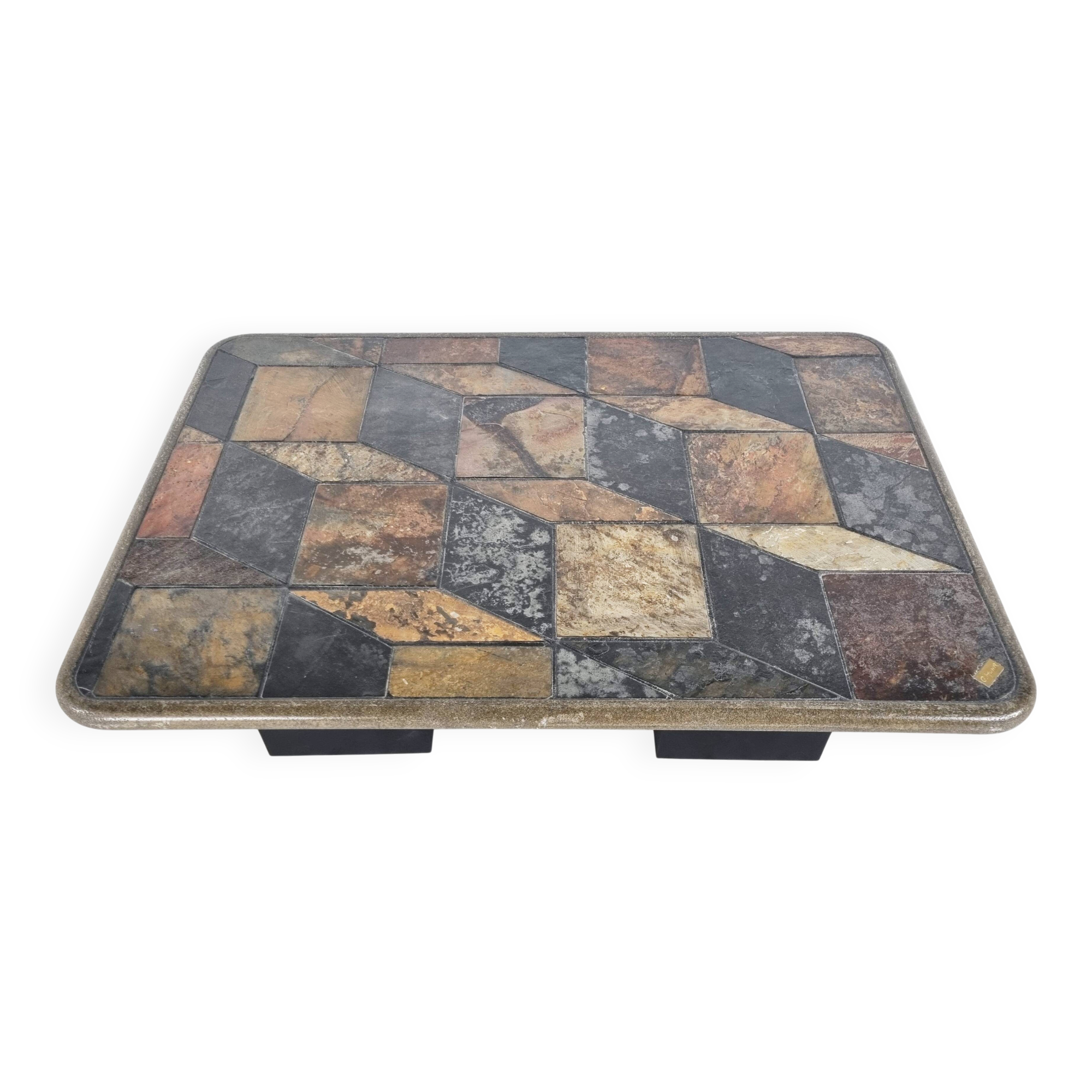 Vintage brutalist coffee table, 1970s