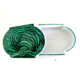 Malachite style porcelain box