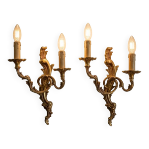 Paire d'appliques style - bronze
