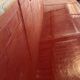Burgundy lacquered vintage enfilade and brass by Eric Maville