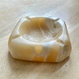 Cendrier vide poche en albâtre beige